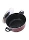 ROYALFORD Nonstick Cookware With Lid Red/Silver/Black 26centimeter