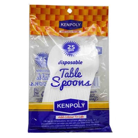 Kenpoly plastic Table Spoon 25Pcs)