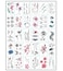 30 Sheets Temporary Tattoos Small Art Waterproof Tattoo Stickers  for Women Men Girls Kids Body Art Decorations Gift