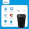 Markq [50 Sets] 12 oz. Black Disposable Coffee Cups with Lids - Triple Wall Ripple Paper Cups for Hot &amp; Cold Drinks