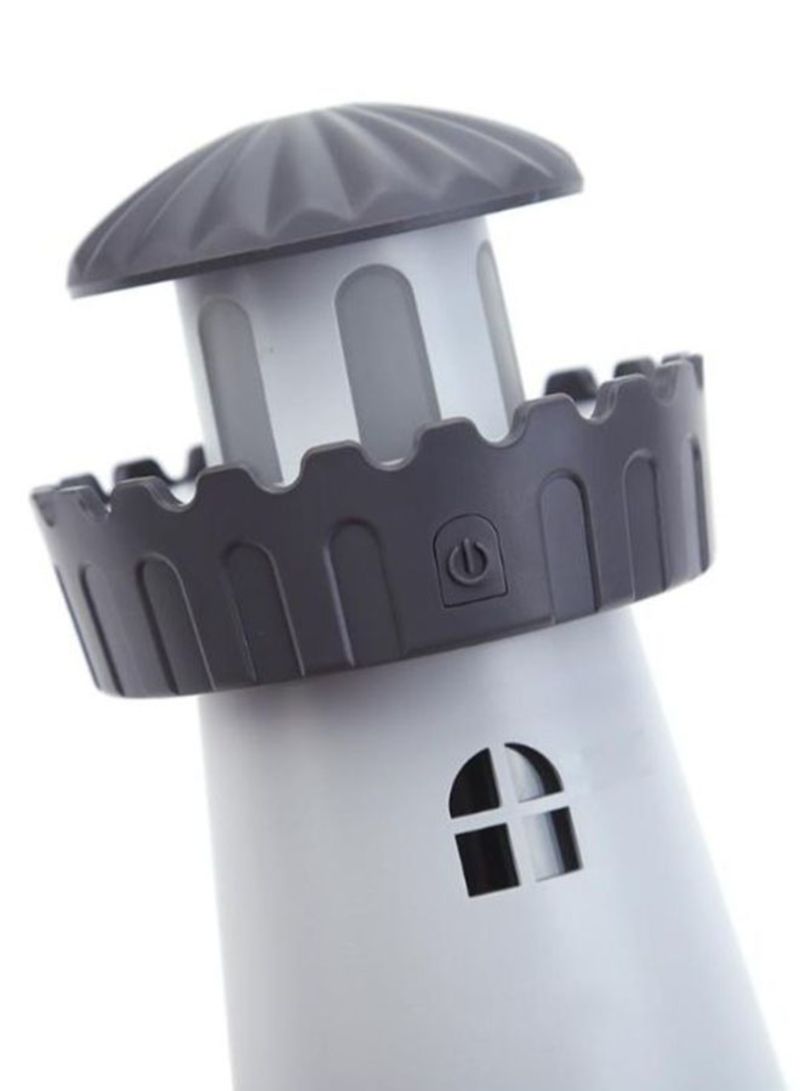 Gulfdealz - Ultrasonic Light House Shaped Humidifier With USB And LED Light BC7-H009 White/Grey