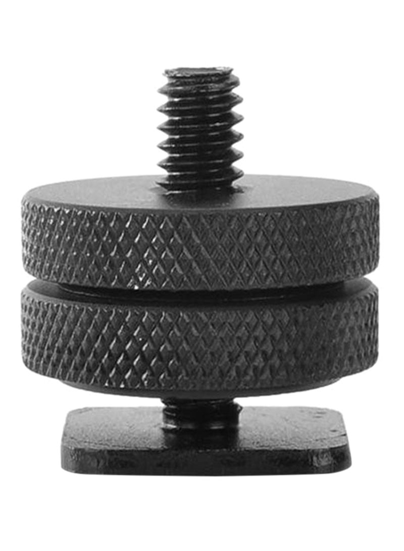 Generic - Hot Shoe Connecting And Tripod Mount Adapter Black