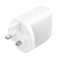 Belkin Wall Charger With PPS - 2x USB C (30W + 30W) - White