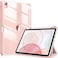 Fintie Hybrid Slim Case for iPad Air 5th Generation  2022    iPad Air 4th Generation  2020  10 9 Inch    Built in Pencil Holder  Shockproof Cover with Clear Transparent Back Shell  Rose Gold
