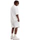 Mei Stylish Men's Casual Breathable Loose Shoulder Oversize Crew Neck T-shirt, S Size, White