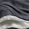 Fabienne Sherpa Blanket Single Size Dark Grey 160x220cm Twin Plush Throw Blanket Reversible Flannel Fleece Lamb Blanket Warm and Plush Travel Blanket