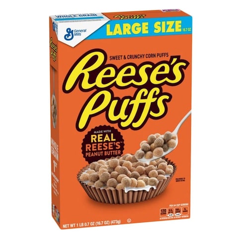 Buy Reese’s Peanut Butter Sweet And Crunchy Corn Puffs 437g in Kuwait