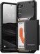 VRS Design Damda Glide Pro for Samsung Galaxy S23 PLUS case cover wallet (2023) [Semi Automatic] slider Credit card holder Slot [3-4 cards] - Black Groove