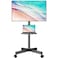 Rolling TV Stand, Mobile TV Stand with Upgraded Wheels For 32-70 Inch LCD LED OLED Flat Screen TVs up to 50 kg, Height Adjustable TV Stand With Laptop Shelf Black