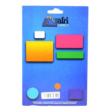 AFRI ADHESIVE LABEL FLUO RED K05