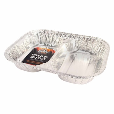 Uncle Bills Beefy Boy Foil Serving Twin Tray 35x25cm Silver