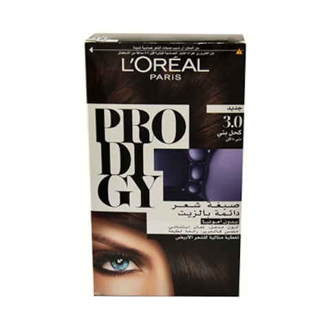 Loreal Paris Prodigy Permanent Oil Hair Color 3.0 Dark Brown 120GR