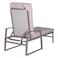 ALUMINIUM SUNLOUNGER WITH GREY CUSHION