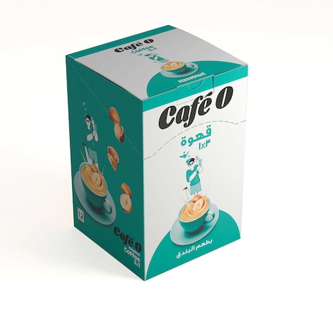 Cafe O 3 in 1 Hazelnut Coffee - 16 gram - 12 Sachet
