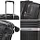 Cabinpro Hard Case Small Carry On Luggage Trolley For Unisex Polypropylene Lightweight 4 Double Wheeled Suitcase With Built In TSA Type Lock Travel Bag CP002 Black
