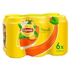 Buy Lipton Peach Ice Tea Non Carbonated Low Calories Refreshing Drink 320ml Pack of 6 in UAE