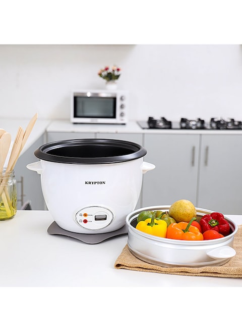 Krypton 1.8 L Rice Cooker With Steamer Non-Stick Inner Pot Knrc5283 White