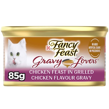 Purina Fancy Feast Gravy Lovers Chicken Feast in Grilled Chicken Flavour Gravy Cat Food Can, 85g