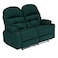 In House Velvet Double Cinematic Recliner Chair With Cups Holder - Dark Green - NZ80