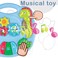 Kidwala Educational Musical Learning Table For Toddles Blue And Yellow Table With Star Fish, Turtle &amp; Sea Horse Figures With Lights &amp; Music