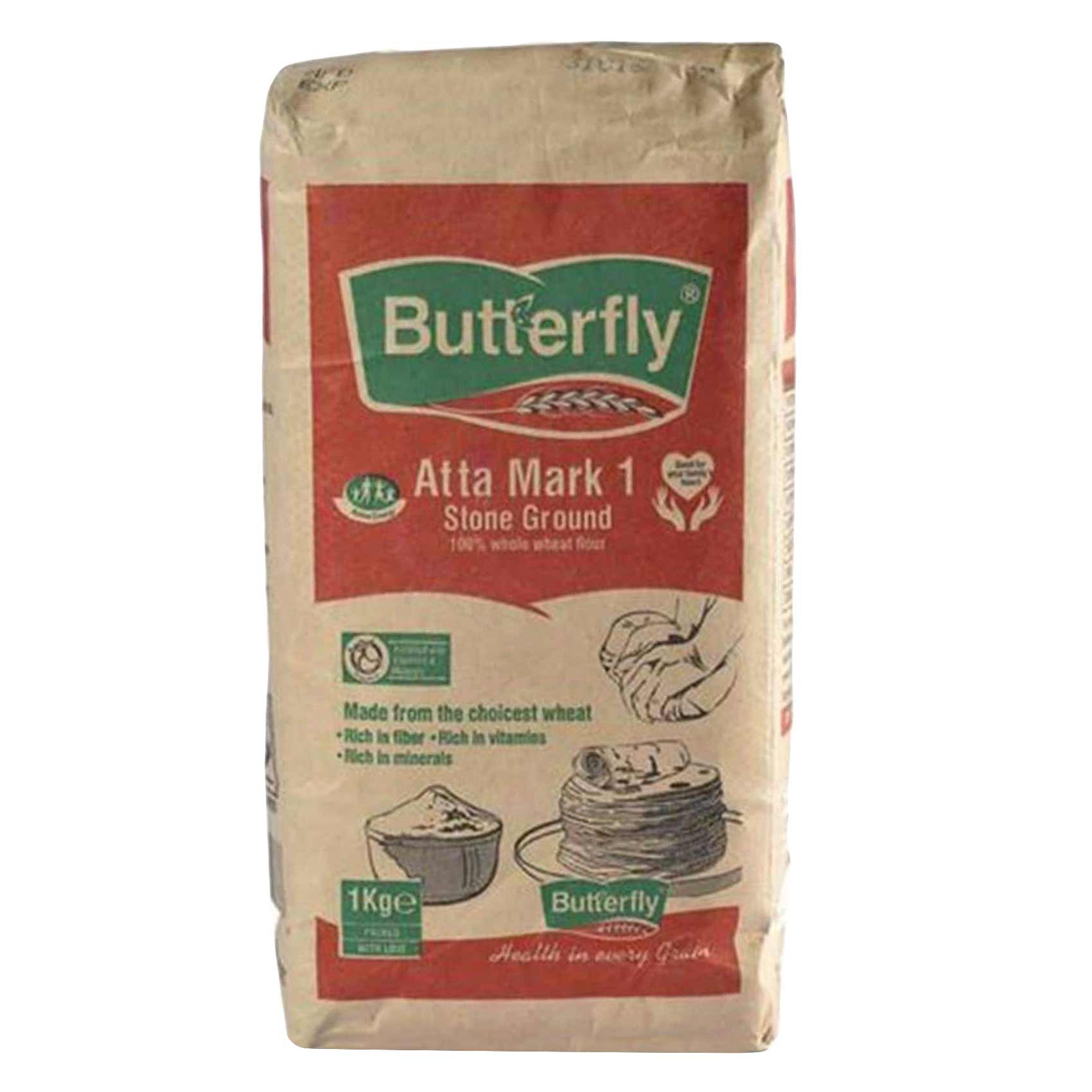 Butterfly Atta Mark 1 Wheat Flour Red 1Kg