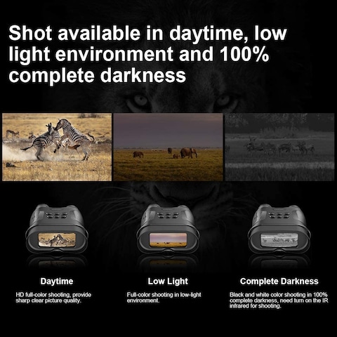Apexel Night Vision Goggles Binoculars With LCD Screen, Hd Infrared (Ir) Digital Night Vision Scope Wildlife Camera With Photo &amp; Video Recording For Spotting, Huntingspotting Hunting Surveillance