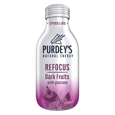 Purdey&#39;s Natural Energy Refocus Dark Fruits with Guarana Sparkling Drink 330ml