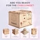 GStorm Space Box - Birch Wood Puzzle Box for Teens - 3D Puzzles for Adults - Advanced Wooden Brain Teaser Puzzle for Birthday Party and Family Night - Wooden Puzzle Box