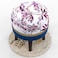 Wooden Twist Blush Puffy Ottoman Stool For Living Room ( Purple &amp; Blue )