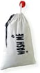 Laundry Bag WASH ME Embroidered, Travel Laundry Bag, Machine Washable Dirty Clothes Organizer, CAN, Twill Fabric, Easy Fit a Laundry Hamper or Basket, White