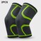 Generic-2PCS Men Women Knee Pad Knee Compression Sleeve Knitted Fabric Joint Pain-Relief Football Knee Brace