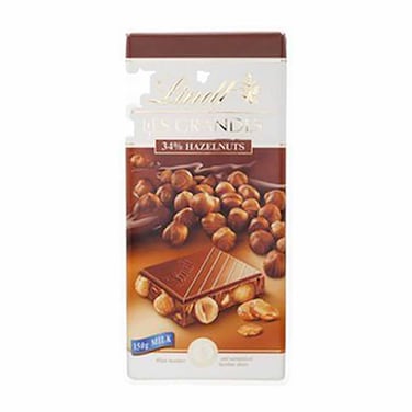 Lindt Grand Milk Chocolate With Hazelnuts - 150gm