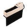 Car Storage Box PU Leather Automotive Slot Slit Gap Catcher Coin Card Key Clamp Cup Holder Pocket Organizer Fan Type (1 Pcs-Beige)