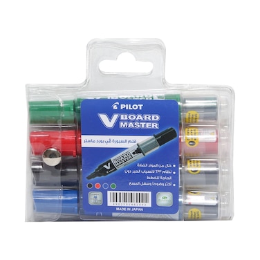 بايلوت مجموعة أقلام السبورة البيضاء 4حبة