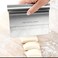 Decdeal - Dough Scraper Chopper Stainless Steel Pastry Pizza Cutter Slicer with Measuring Scale for Dough Cake Pizza