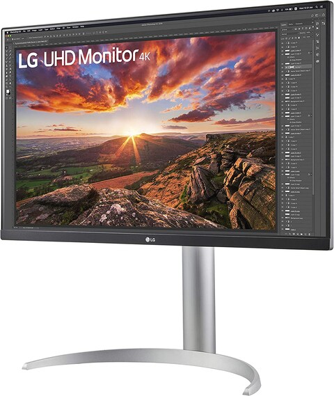 LG 27Up850-W Monitor 27&rdquo; UHD (3840 X 2160) IPS Display, Vesa DisplayHDR 400, DCI-P3 95% Color Gamut, USB-C, 3-Side Virtually Borderless Display, Height/Pivot/Tilt Adjustable Stand - Silver