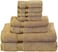Comfy 8 Piece Highly Absorbent Combed Cotton 550 GSM Hotel Quality Towel Set - Beige