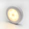 Generic-Human body induction night light 6led round cabinet light emergency light smart night light  Round white warm white light (without batteries)