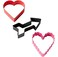 Generic Heart, Arrow And Ruffled Heart Cookie Cutter Set