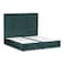 In House Alkmar Velvet Bed Frame - Queen - 200x140 cm - Turquoise