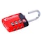 Travel Blue TSA 3 Dial Combination Lock Red