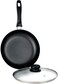SENSTAN Flame Design Fry Pan with Glass Lid   Non-Stick Frying Pan   24x5.0CM Skillet   Flame-Patterned Saut&eacute; Pan   Premium Cooking Pan