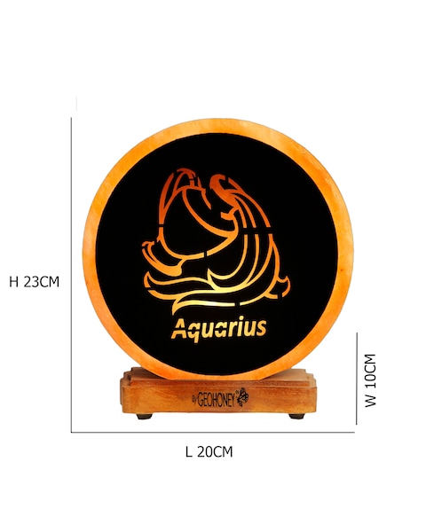 Geohoney Himalayan Salt Lamp - Zodiac Sign Aquarius