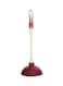 ROYALFORD Plastic Toilet Plunger Red/White 14x15x2centimeter