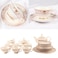 XIANGYU Dinner Set Porcelain Gold, 24pcs tea set; (12)pcs tea cup/saucer, (1) 10'5 flat plate, (6) 7'5 flat plate, (2) tea pot, (2) sugar pot, (1) milk pot. New Ceramic Bone China, The rich and colorf