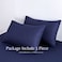 Luna Home-King Size 3 Piece Set, Bedsheet with 2 Pillow Cases, Dark Blue Color