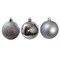 Christmas Magic Shiny Matt Glitter Balls for Decoration and Party 12 pieces- 7 cm Size- Silver
