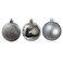 Christmas Magic Shiny Matt Glitter Balls for Decoration and Party 12 pieces- 7 cm Size- Silver