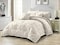 Comfy Luxe Soft 6 Pcs King Size Cotton Comforter Bedding Set-Cream