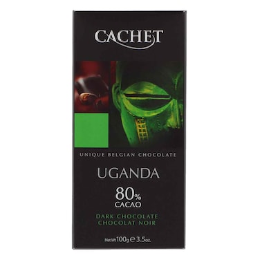Cachet Uganda 80 Extra Dark Chocolate 100G
